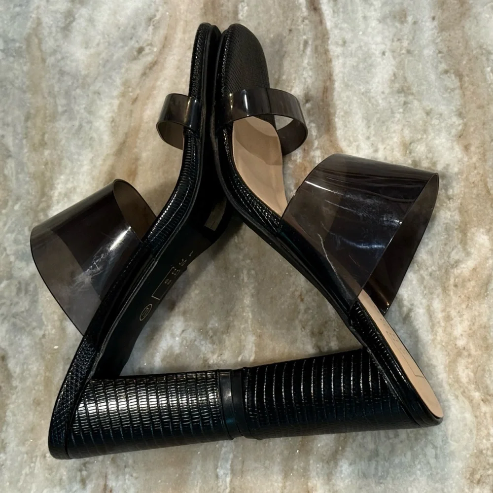 Women’s SHUSHOP Gabrielle black heeled sandals- Size 7.5